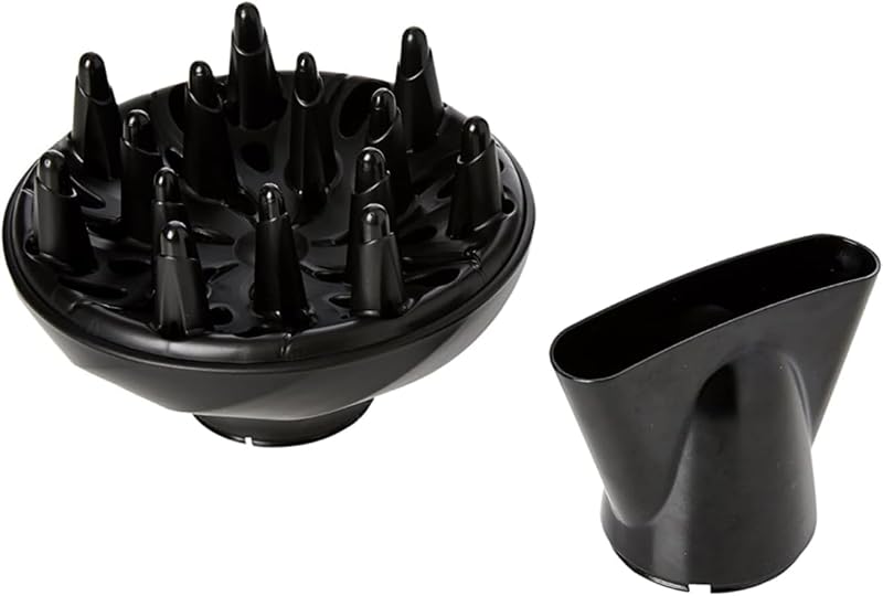 Haartrockner Ionen [leicht, Diffusor & Stylingdüse] schwarz (2200W, Keramik-Ionen: schonendes Styling & gleichmäßige Wärmeverteilung, 3 Heiz- & 2 separate Gebläsestufen + Abkühlstufe) D3198