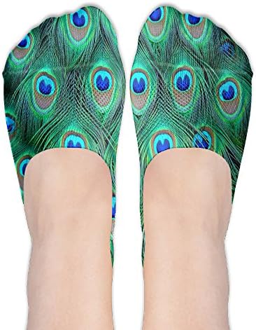 Cotton Peacock Feather Casual Women's No Show Socks