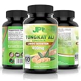Natural testosterone and libido booster, Tongkat Ali 100:1 Extract - Made in USA FDA/GMP Certified Facility. 60 Veggi Capsules 400mg (AKA Longjack, Eurycoma Longifolia, Malaysian Ginseng) by JP Natura