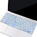 MOSISO Silicone Keyboard Cover Protective Skin Compatible with MacBook Pro 13 inch 2017 & 2016 Release A1708 Without Touch Bar, MacBook 12 inch A1534, White Blue Marble