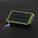 Solar Charger, 10000mAh Portable Power Bank Dual USB Battery Charger External Backup Battery Pack for Cell Phones Camera GPS Tablets and more (Army-green)
