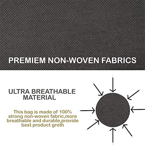 Potato Grow Bags, 3 Pack 5, 7 & 10 Gallons Garden Planting Bags, Vegetables Planter Bags, Non-Woven Aeration Fabric Pot Growing Bags with Handle and Access Flap with a Pair of Gardening Genie Gloves