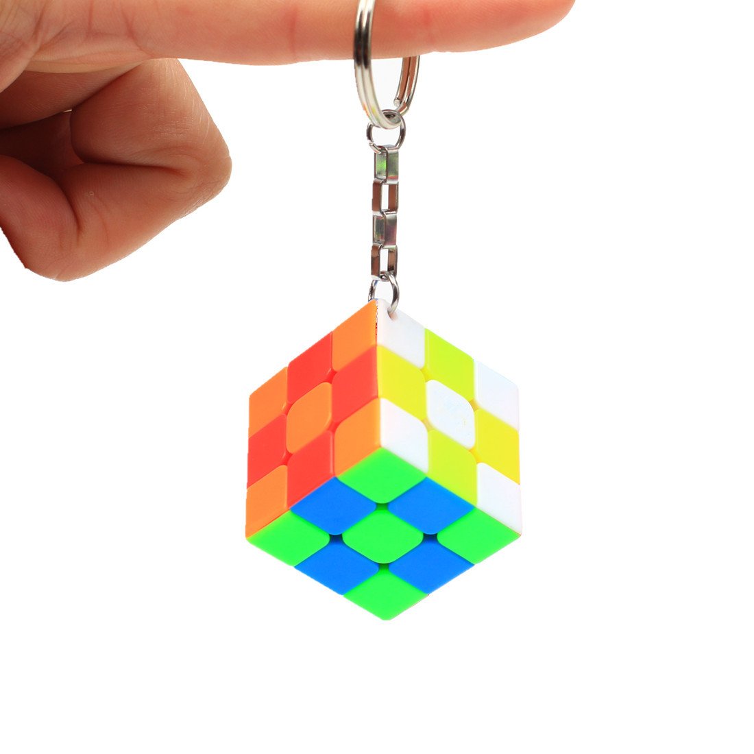 Photo 1 of CuberSpeed Mini 3x3 Keychain Cube - Stickerless Bright Speed Magic Keyring