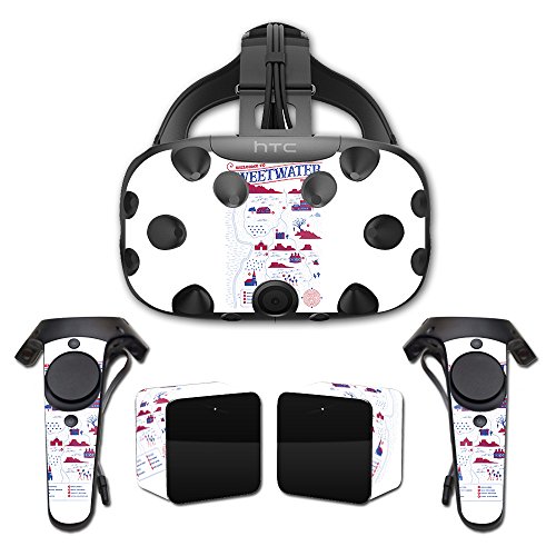 MightySkins Skin Compatible with HTC Vive Full Coverage - Sweetwater Map | Prot…