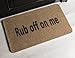 Outdoor Mat – Rub Off On Me – Funny Welcome Mat for Front Entrances, Patio Doors, Garage Entrances - All Weather, Durable, and Slip Resistant, Brown, 27.3 x 0.4 x 15.7 Inches