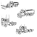 Fascinations Metal Earth 3D Metal Model Kits Freightliner Set of 4 - Long Nose Truck - COE Truck - Dump Truck - Snow Plow