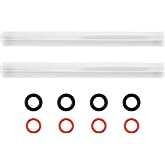 2‑Pack Acrylic Clay Rolling Pin for Polymer Clay, Clear Clay Roller | with 8 Pcs Thickness Rings(3mm &amp; 5mm), 7.7 Inch Clay Tool for DIY Earrings Handcraft Projects