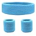 Sweat Band Headband Wristbands for Men - Head Wrist Sweatband Set for Women Kids Boys Girls - Ideal for Sports Athletics Event Workout Exercise Basketball Running Tennis Football