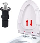 nuoshen 6 Pack Toilet Seat Screws Hinges Rubber Top Nuts Fixings Blind Hole view 5