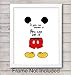 Motivational Mickey Mouse Quote - Unframed Wall Art Print - Perfect Gift For Disney and Disneyworld Fans - Great Home Decor For Nursery, Girls or Boys Room- Ready to Frame (8X10) Photo