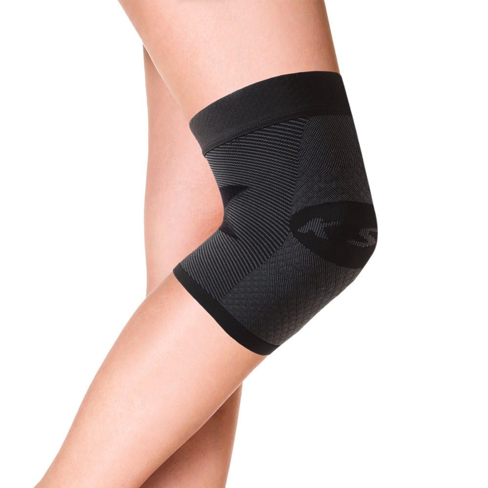 OrthoSleeve KS7 Knee Brace to relieve general knee pain, Patella tendonitis, Meniscus pain, arthritic knees, runners knee, ACL, MCL, Injury Recovery - 4XL Black