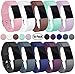 For Fitbit Charge 2 Bands, Hotodeal Replacement Wristbands Soft Silicone Accessory Strap for Fitbit Charge2 HR Tracker, Buckle, 12 Colors, Large Small