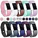Bands for Fitbit Charge 2, Hotodeal Silicone Accessory Replacement Wristband with Secure Metal Buckle Clasp for Fitbit Charge 2 Fitness Band Large, Pack of 10