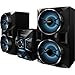 Sony 1800 Watt Mini HiFi Music System With Single Disc CD Player, Bluetooth With NFC, AM/FM Radio with 30 station presets, Dual USB inputs, Rear aux input, Selectable Multi-Color LED Illumination Pulses To The Music, Black Finish