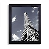 Adeco [PF0378] Black Wood 1.25-Inch Wide Margin Poster Photo Picture Frame, 11x14 Inch