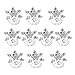 Chicone Snowflask Hair Coils Swirls Twists Spirals Springs Pins for Bridal Wedding Prom Set of 10
