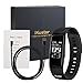 Fitness Tracker iKustar Smart Bracelet Pedometer Heart Rate Monitor Sleep Monitor Calorie Counter Pedometer Sport Activity Tracker With HD OLED Touch Screen for Android and IOS Smart Phone (Black)