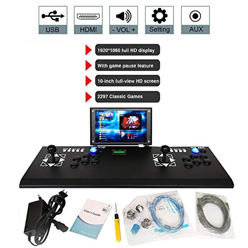 Pandora S Game Box Arcade 3D Game Two Player 10 inch Screen Game Console Rechargeable 2297 2 in 1 - Thumbnail 6