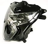 2004-2005 Suzuki GSXR 600 750 Motorcycle Black Headlight with Relfective Chrome Interior Assembly