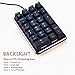 USB Number Pad, Poruary Numeric Keypad with Blue LED backlight Portable Full Size 21-Key Keypad with Multiple Shortcuts Multi-Function for Data Entry Laptop Tablet Desktop Computer PC (Black)