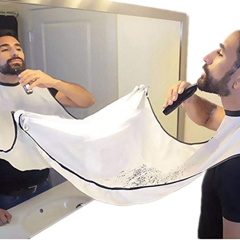 Beard Catcher Apron Beard Cape Bib and Beard Shaping Tool for Shaving