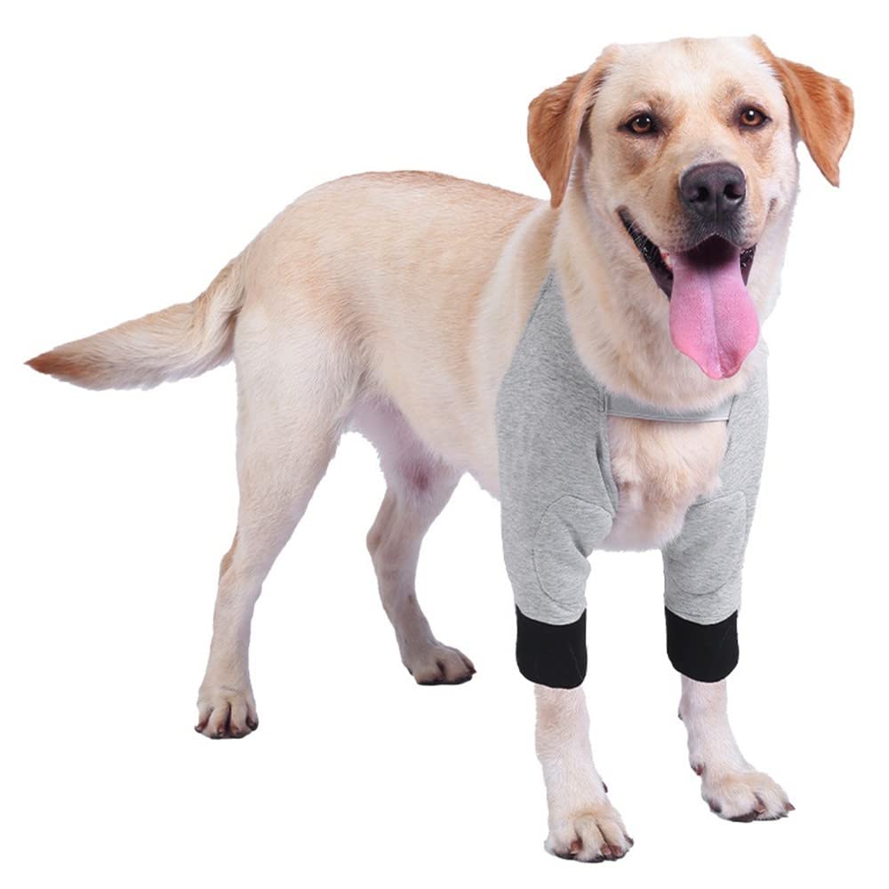Dog Elbow Brace, Soft Padded Pet Dog Front Leg Hock Brace for Canine Elbows Shoulder Support Elbow Hygroma Calluses Pressure Sores Shoulder Dislocation(M)