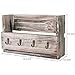 MyGift Wall Mounted Rustic Torched Wood Entryway Mail Sorter Holder Organizer with 4 Key Hooks