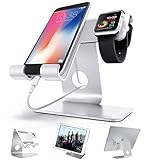 Universal Desktop Cell Phone Stand, ZVE® Aluminium Tablet Stand, Cellphone Holder Cradle, iwatch stand with iwatch Cases 38mm, Charging Dock for Smartphone and Tablets