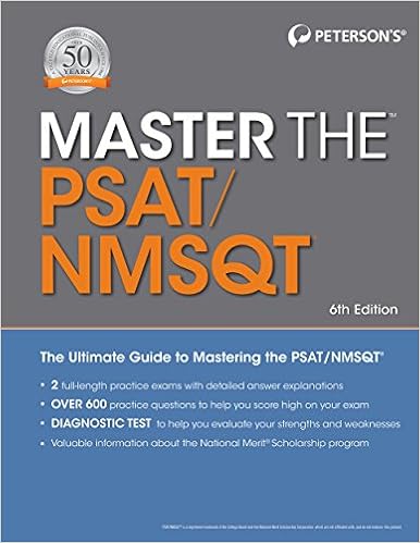 Master the PSAT/NMSQT Master the PSAT/NMSQT