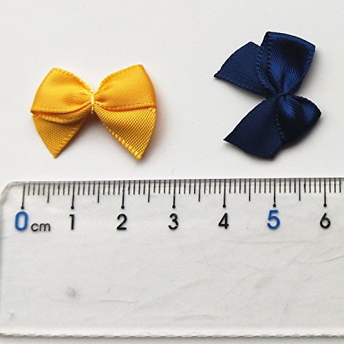 Mosheng Accessory 65pcs Mix Lots Satin Ribbon Bows Rose Flowers Sewing Craft Ribbon Mini Bows Wedding Home Party Clothes Decoration (Mix)