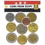 10 Old Coins from Arab Republic of Egypt. Collectible Coins Egyptian piastres, Pound. Perfect Choice for Your Coin Bank, Coin Holders and Coin Album