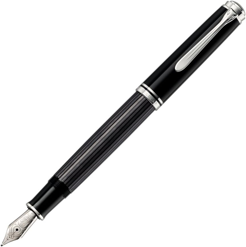 Pelikan Füllfederhalter Souverän M805 Stresemann – Elegant Schreiben Mit Anthrazitgrauen Streifen