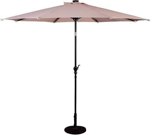 10ft solar led lighted patio umbrella