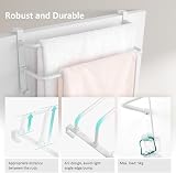 EMKE Double Towel Rail Stainless Steel Over Door Holder White view 2