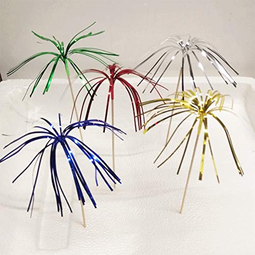 SFYDOM Cocktail Picks Firework Party Picks SFYDOM 400 PCS Firework Cake Toppers, Sandwich & Cocktail Picks, Toothpicks for Cakes Decoration, Party Supplies, Christmas Decoration.