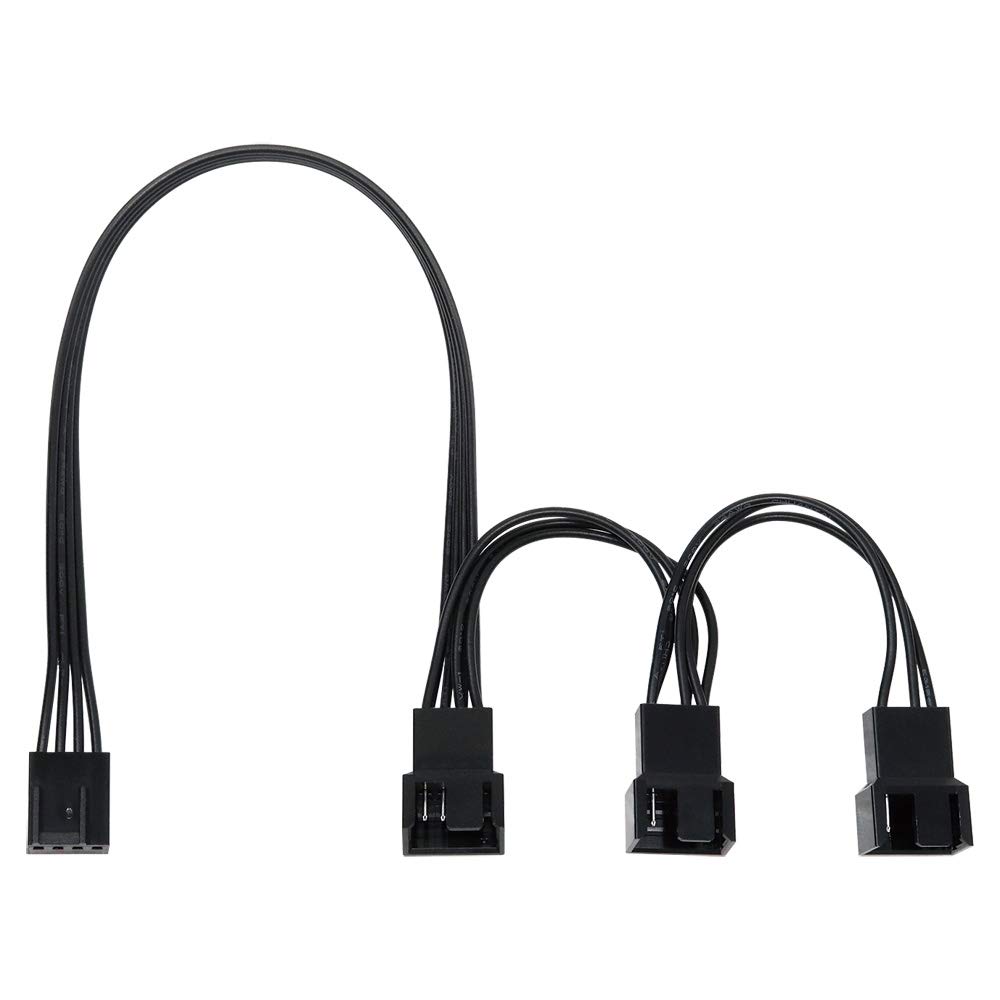 アネックスツール CA-100A PWMファン用電源3分岐デイジーチェーンケーブル 34cm ブラックの商品画像