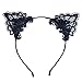 XIMA 2017 New Style Lace Cat Ears Girls Hair Accessories Headwear Children Cat Ears Hairband Headband for Birthday Party Women Cat Ears Headbands (8pcs)