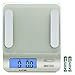 Accuweight 207 Digital Kitchen Multifunction Food Scale for Cooking with Large Back-lit LCD Display,Easy to Clean with Precision Measuring,Tempered Glass (Silver) primary