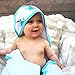Bamboo Hooded Baby Bath Towel & Washcloth Set, For Infant to Toddler Boys and Girls, Land of the Wee