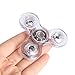 Mercu Crystal LED Hand Spinner Tri Fidget Tri-Spinner Glow in the Dark 3 Modes Light Up EDC Focus/Anxiety Toy for Kids/Adults