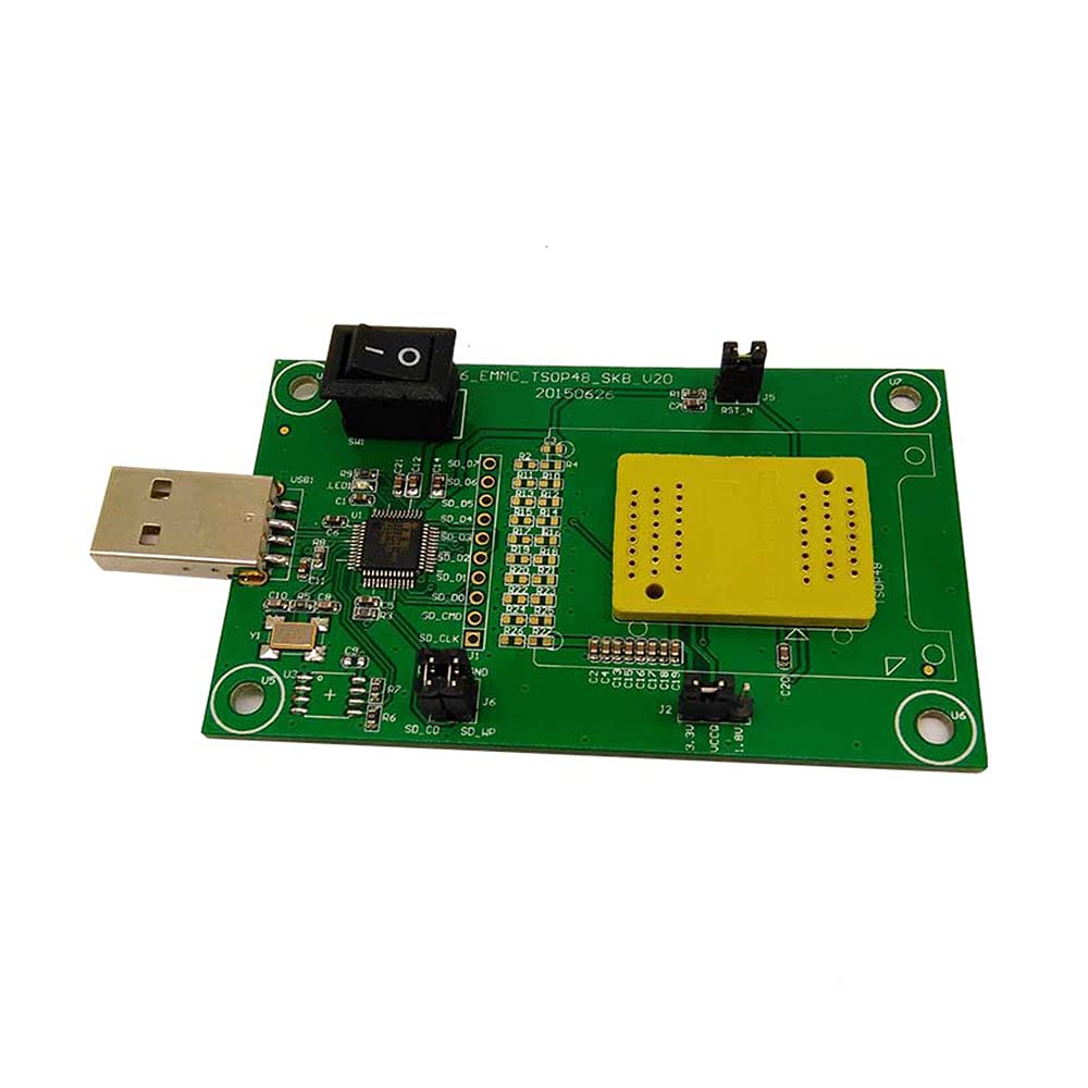 EMMC153 EMMC169 Test Socket USB Reader - 11.5x13mm IC NAND Flash Data Recovery Adapter 0.5mm Pitch