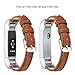 Fitbit Alta HR and Alta Band, Benuo [Vintage Series] Premium Genuine Leather Strap, Classy Replacement Band with Metal Buckle Clasp, Adapters for Fitbit Alta Smart Fitness Tracker ( Bright Brown)