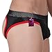 Men's Low-Waisted Thong Backless Lycra Bulge Shorts,NNK001,Black,M