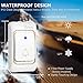 Wireless Doorbell, 2 Plug in Receivers and 1 Transmitter (Battery installed), LED Indicator, Easy to Install, Penetrate 5 walls, 1300ft Range, 58 Chimes, 4 Level Volume, Waterproof