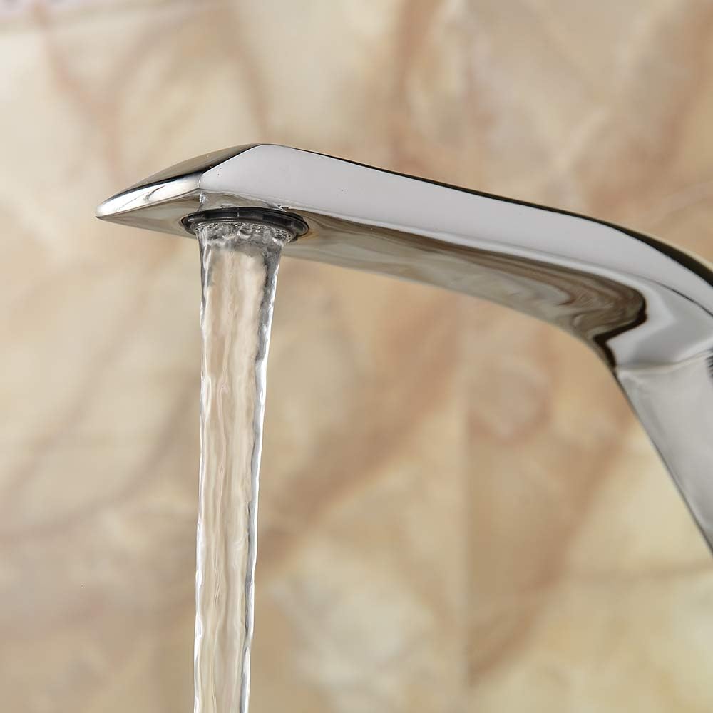 Wovier Chrome Waterfall Basin Mixer Tap Single Handle Single Hole Bathroom Sink Faucet - Image 5