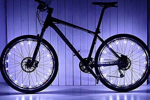 Bicycle Wheel Lights - Ultra Bright Waterproof LED by Oceanstar (White) - Thumbnail 4