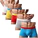 Astarin Mens Modal Colored Trunks Underwear Comfortable Boxer Briefs (X-large, 5 Pack)