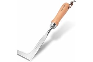 SHANFEEK Crack Weeder Weed Remover Tool for Garden Yard Weed Puller Hoe Gardening Tools Stainless Steel One-Piece Molding(L-Type)