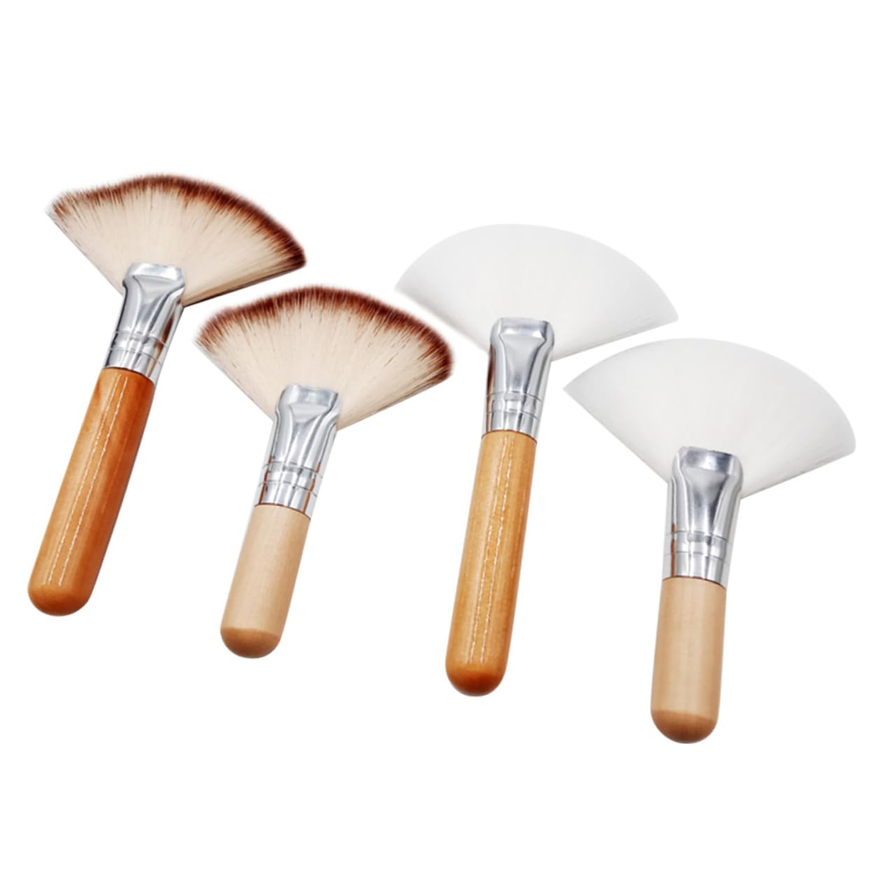 Lash Brush 4pcs Loose Brush Fan for Facials Soft for Fluffy es Makeup Brush Short Handle Makeup Tools