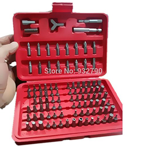Click Here to See More Images 100Pc Security Bit Set Metric & Sae Tamper Proof Torx Star Hex Key Screwdriver Security Tamperproof Torx Hex Bit Set With Case 1-